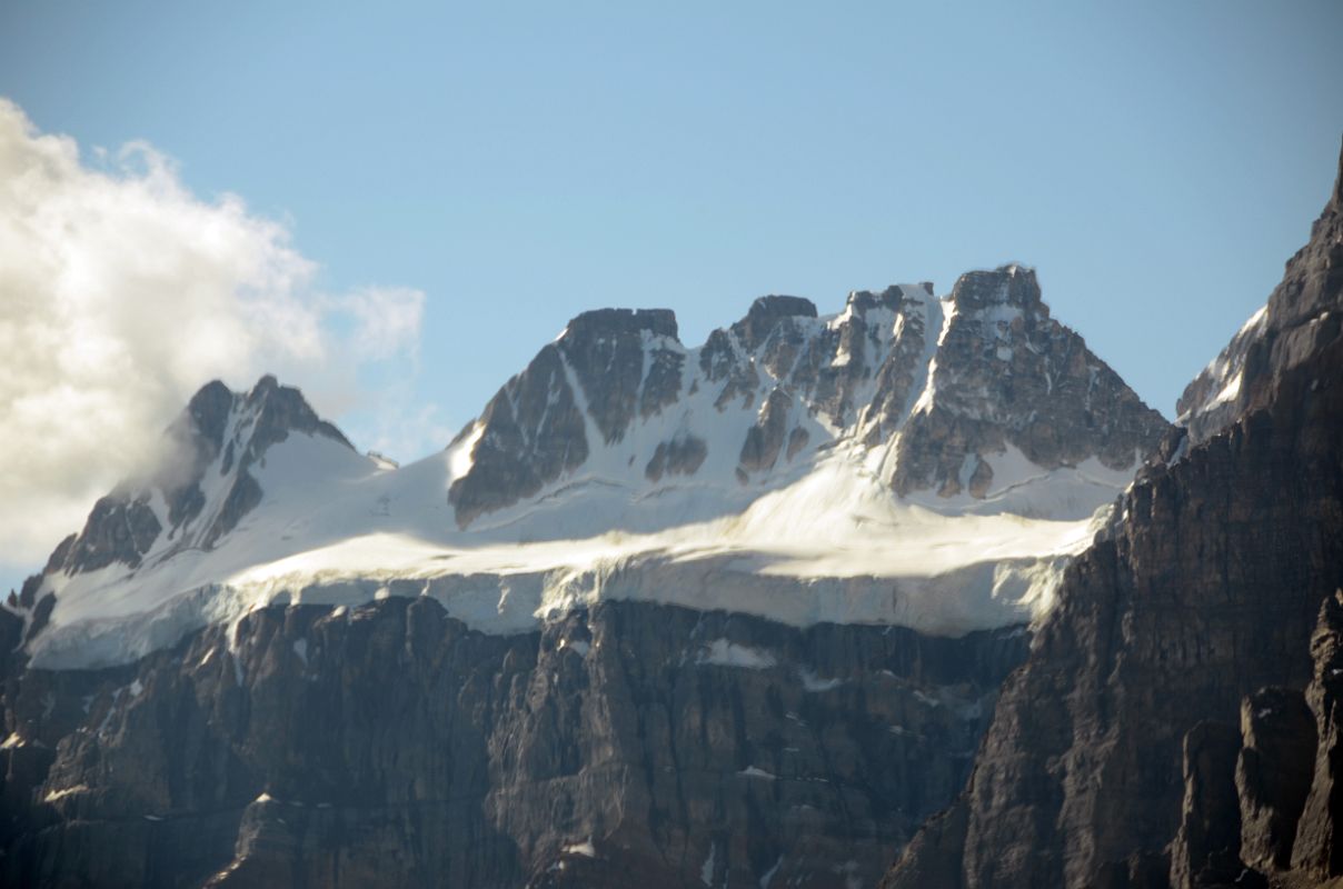 02 Quadra Mountain Close Up Morning From Moraine Lake Road Near Lake Louise